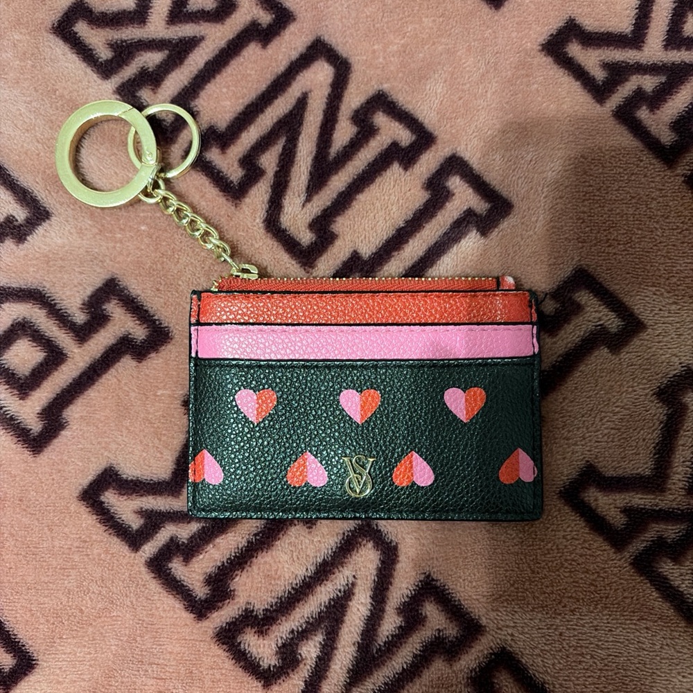Stylish Heart Pattern Keychain Wallet